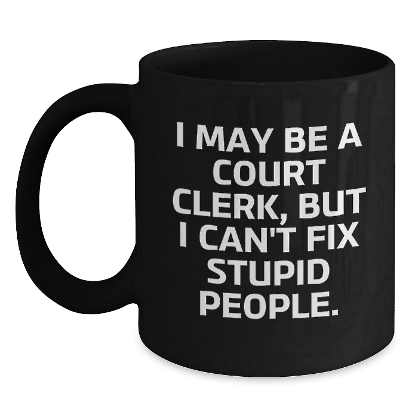 Court Clerk Keepsake Ceramic Black Coffee Mug for Him 11oz Birthday Gift - Main