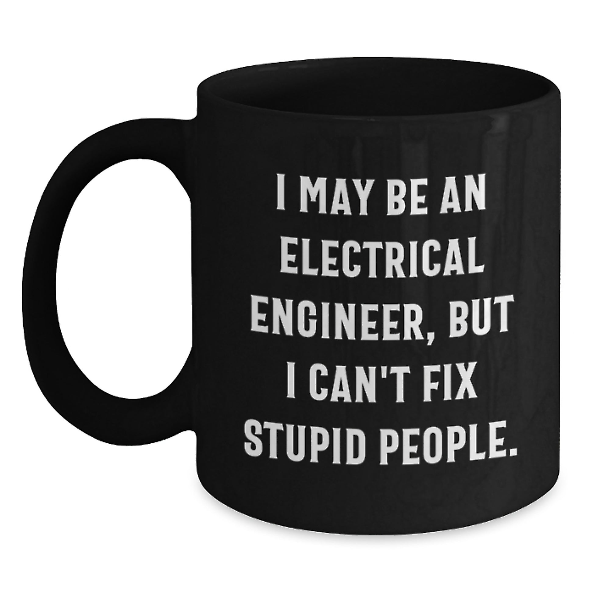 Electrical Engineer Keepsake Black Coffee Mug for Him Birthday Gift - Main