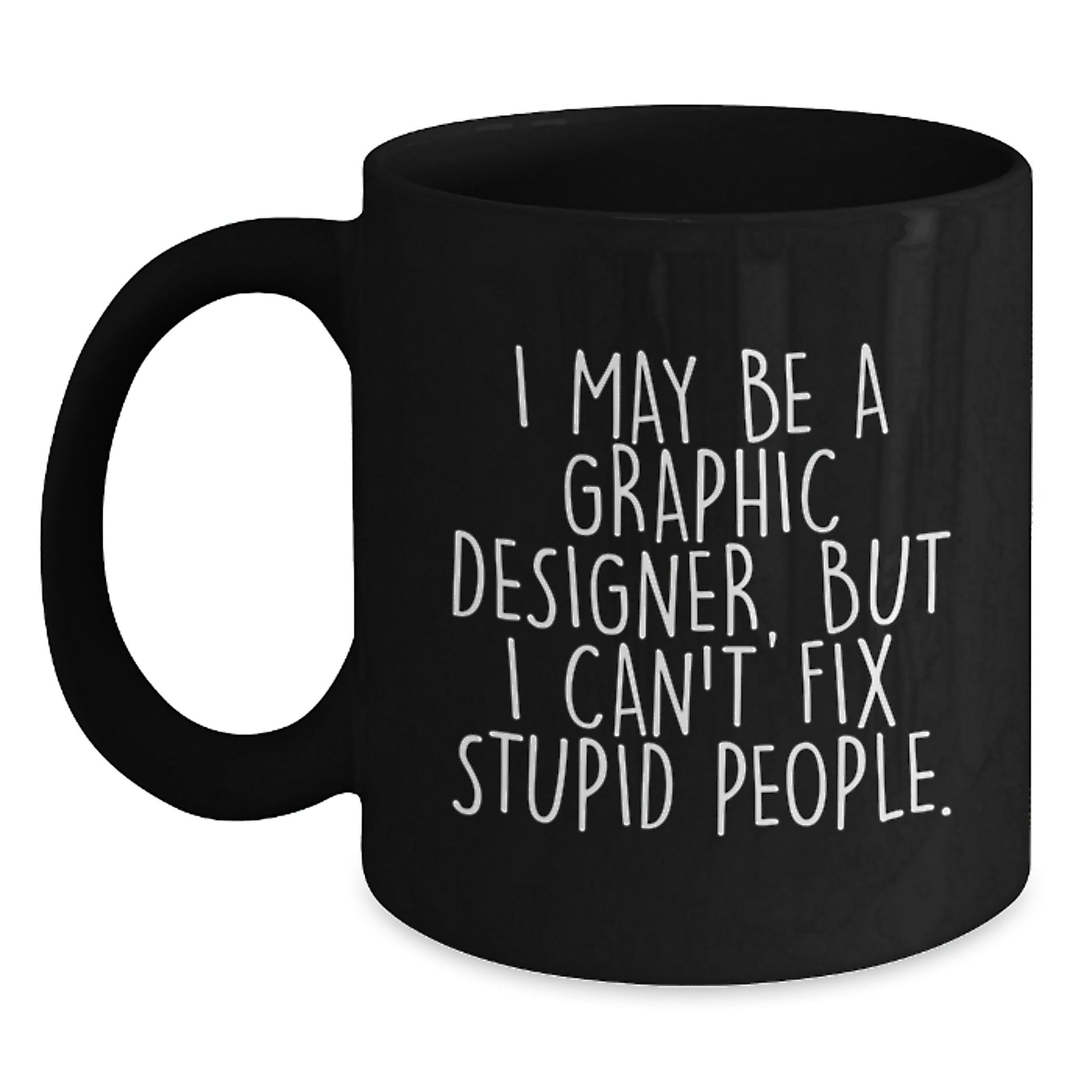 Funny Graphic Designer Gifts from Friends, Unique Black Coffee Mug for Graphic Designer, Perfect for Graduation - Main