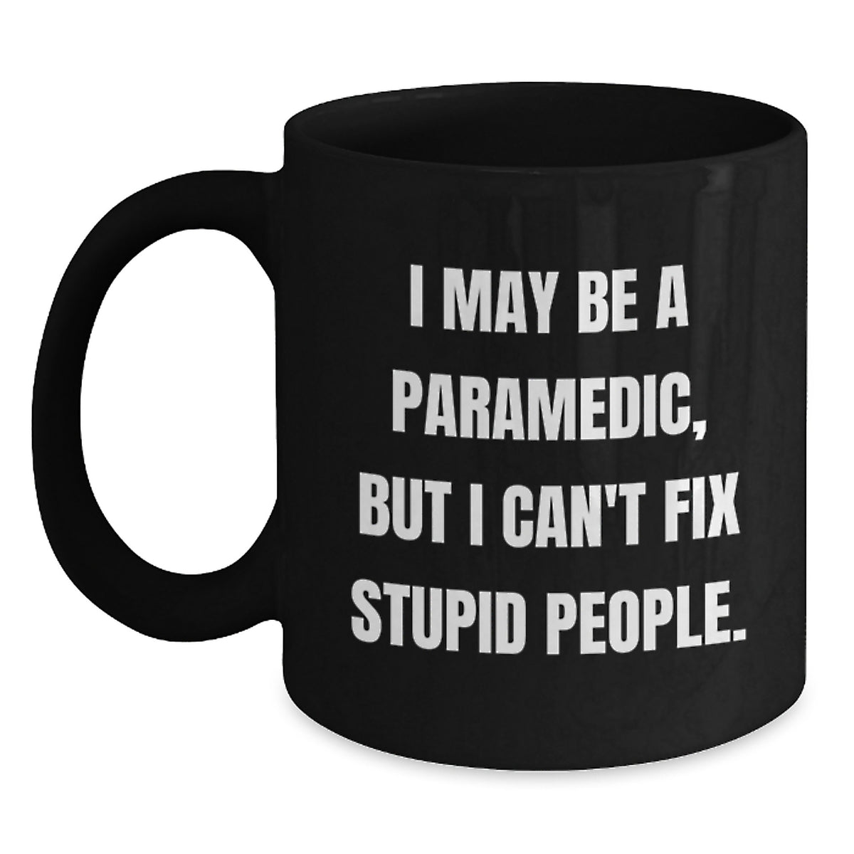 Funny Rescue Worker Gifts from Friends, Black Coffee Mug with Sarcastic Quote, Rescue Worker Christmas Unique Gifts for Rescue Worker Men - Main
