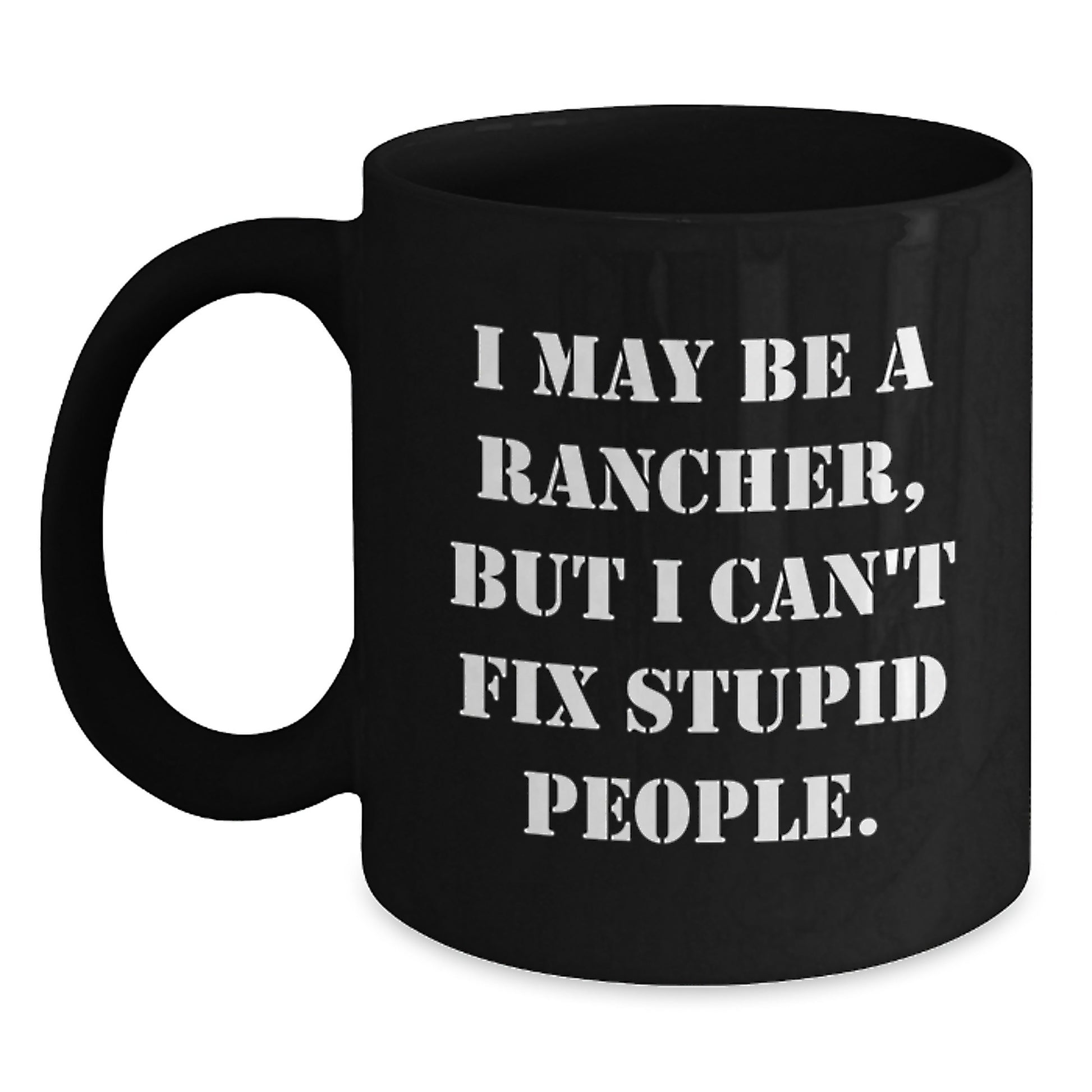 Rancher Keepsake Black Coffee Mug for Him Surprise Birthday Gift Premium - Main