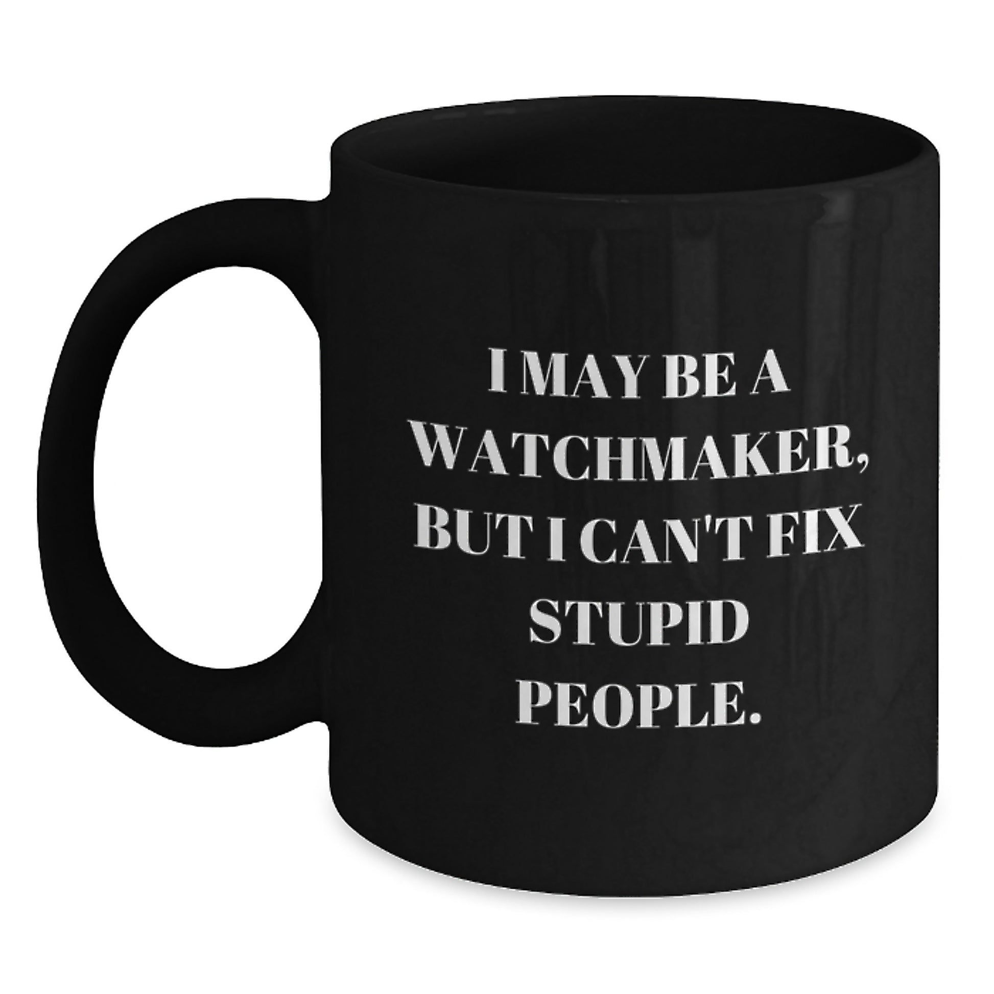 Watchmaker Keepsake Black Coffee Mug for Him Birthday Gift - Main