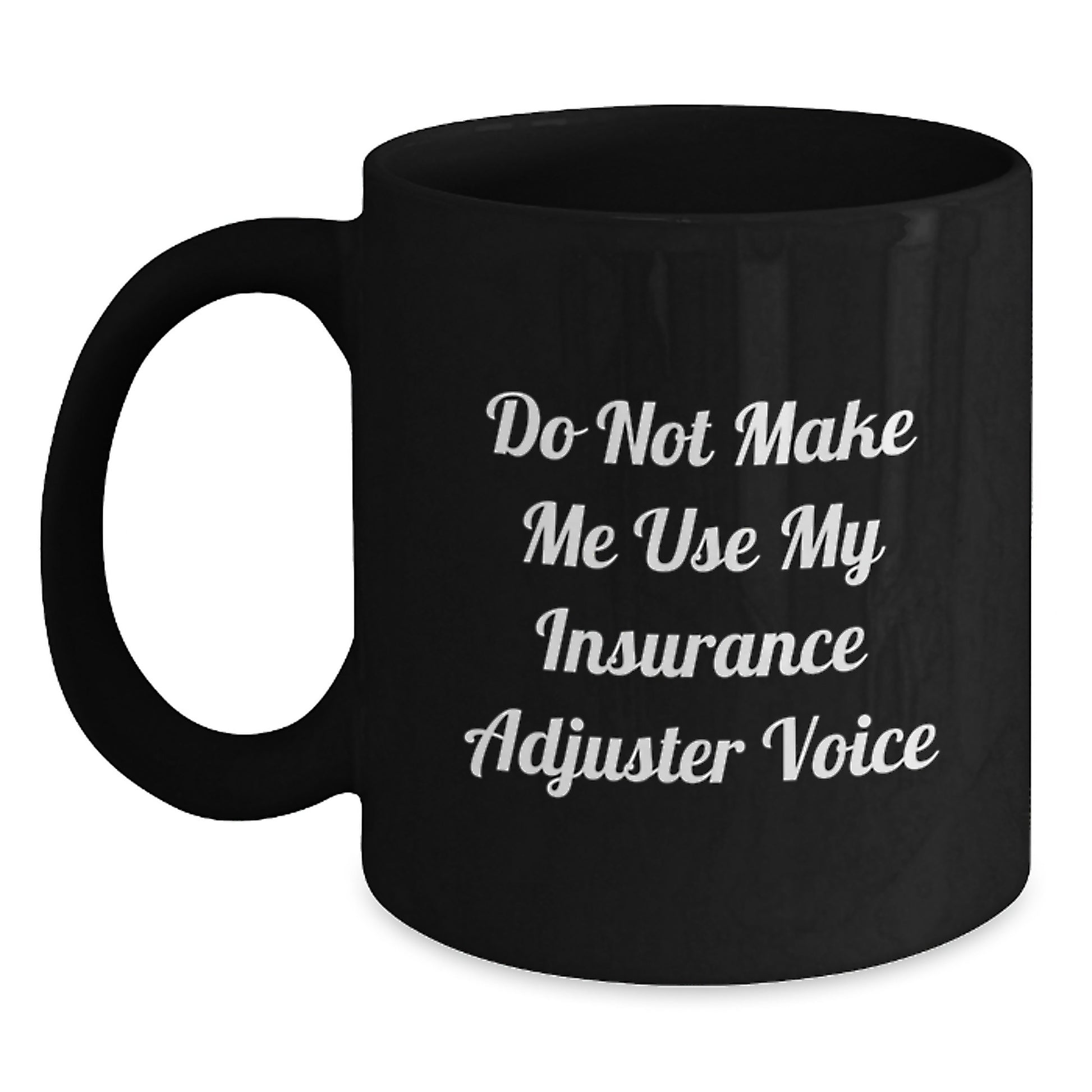 Insurance Adjuster Keepsake Black Coffee Mug for Him Graduation Gift - Main