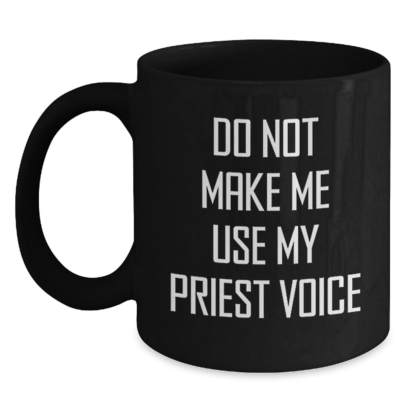 Birthday Gift Priest Black Coffee Mug for Her Present - Main