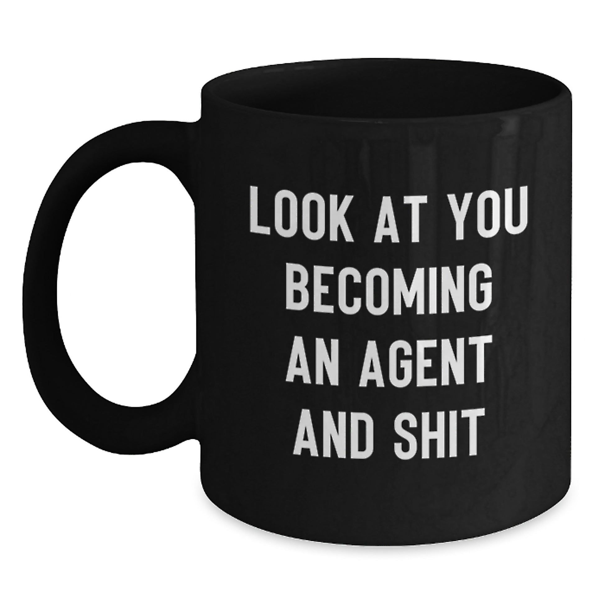 Funny Agent Gifts, Unique Black Coffee Mugs for Agent Lovers, Christmas Unique Gifts from Friends to Agents - Main