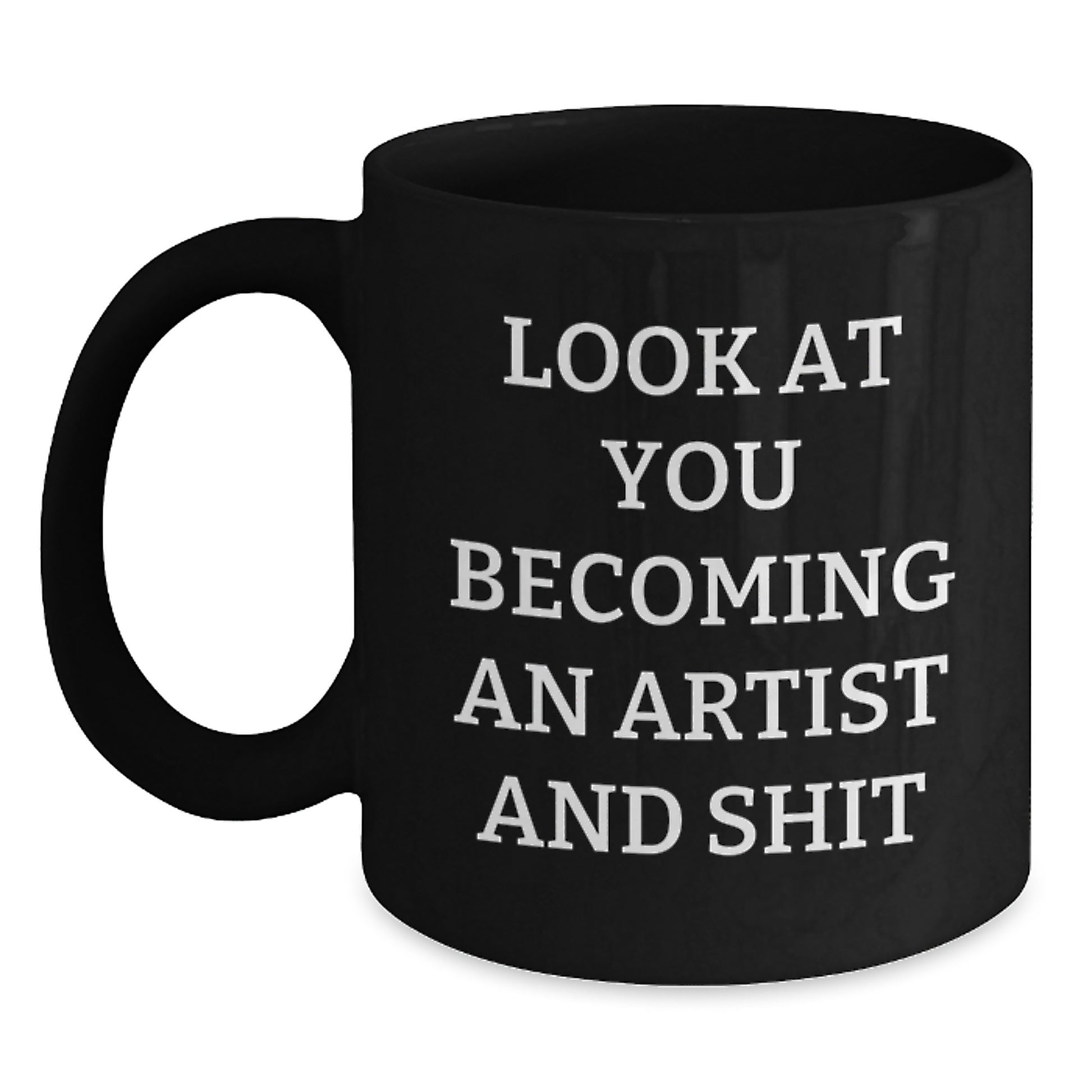 Funny Artist Black Coffee Mug, Gifts from Men to Friends, Unique Graduation - Main