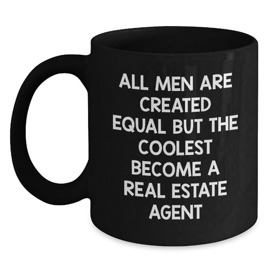 Funny Real Estate Agent Gifts from Men, Unique Black Coffee Mug for Real Estate Agent, Mother's Day Unique Gifts - Main