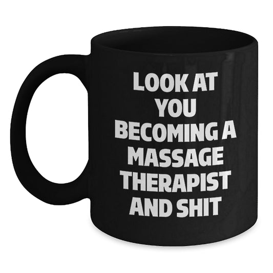Massage Therapist Keepsake Mug for Him Birthday Gift Black Coffee - Main