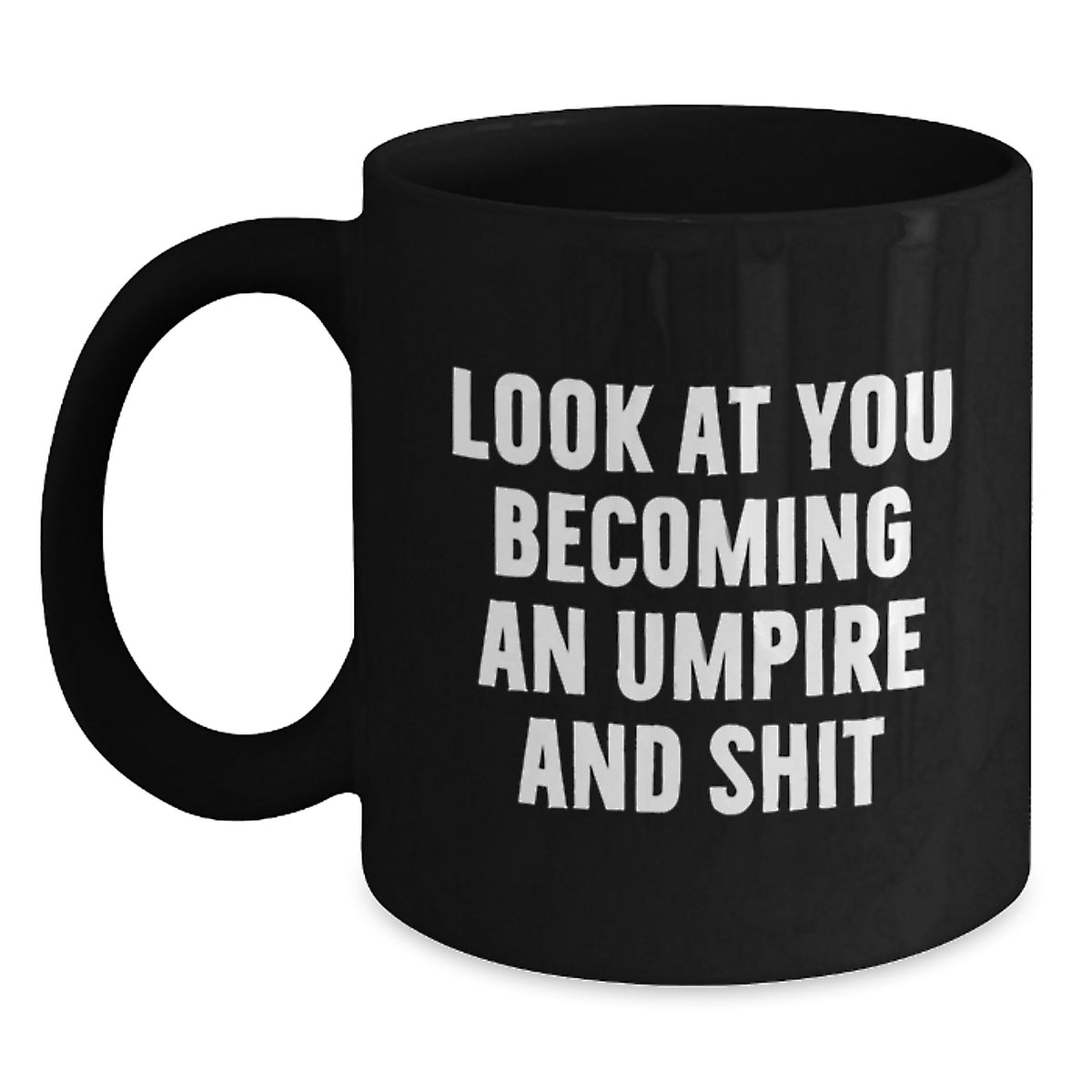 Umpire Keepsake Ceramic Black Coffee Mug for Him – Christmas Gift - Main