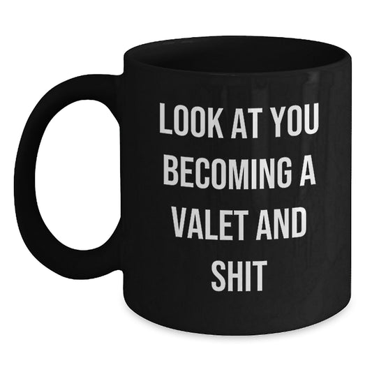 Funny Valet Gifts from Men, Funny Black Coffee Mug for Valet, Unique Mother's Day Unique Gifts for Valet - Main