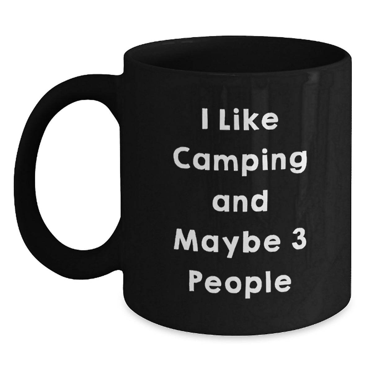 Camping Gift for Him - I Like Camping And Maybe 3 People Keepsake Mug - Main
