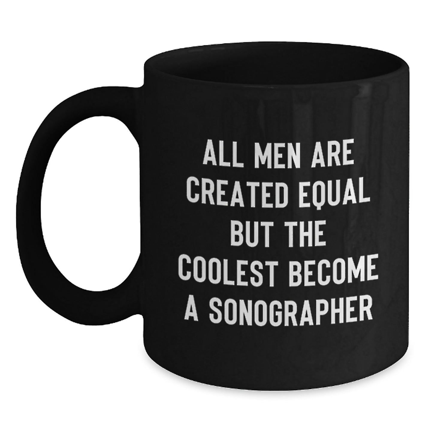 Sonographer Keepsake Black Coffee Mug for Him Birthday Premium Gift - Main