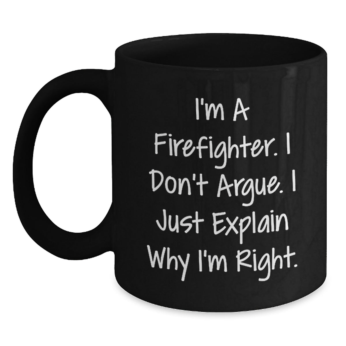 Black Coffee Mug Gift for Coworkers - Firefighter's Confident Idea - Main