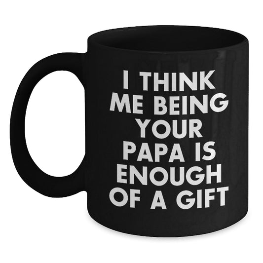 Funny Papa Black Coffee Mugs Gifts for Papa from Family and Friends on Graduation Day - Unique Papa Black Coffee Mug - Main