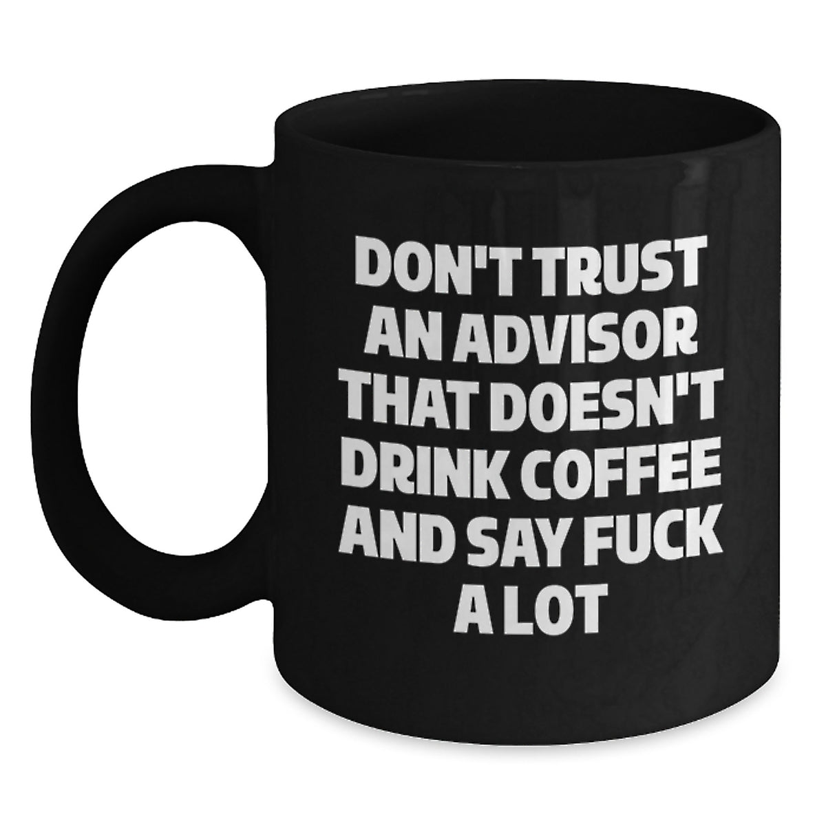 Christmas Gift for Her Advisor Black Coffee Mug Present with Coffee - Main