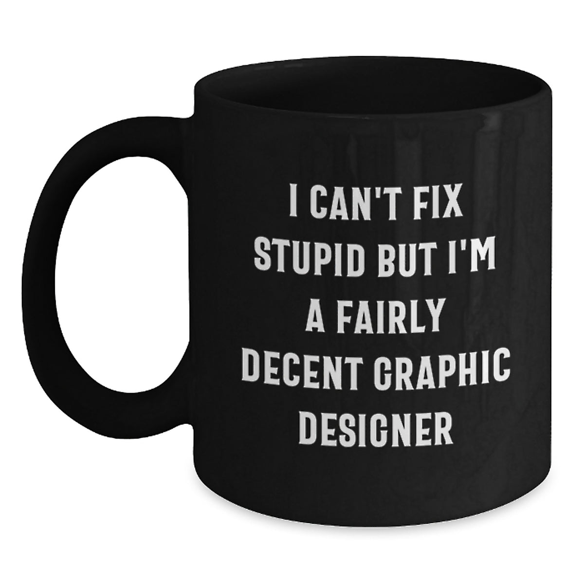 Graphic Designer Keepsake Black Coffee Mug for Him Christmas Gift - Main