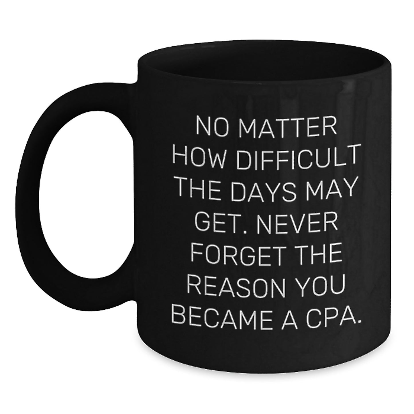 Funny CPA Gifts from Friends, Inspirational Quote Black Coffee Mug, Graduation Unique Gifts for Men, Women, Coworkers, Family - Main