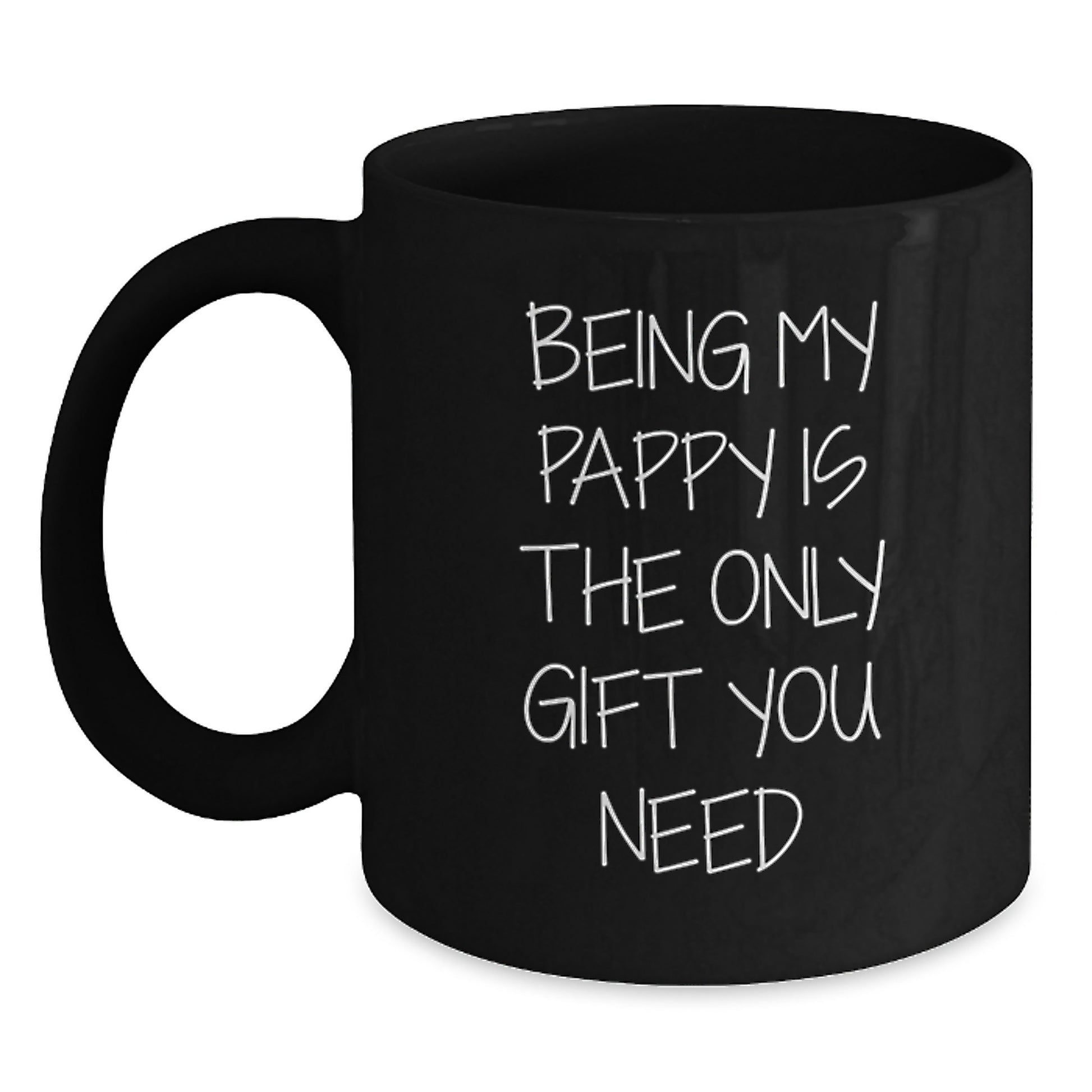 Pappy Gifts from Men and Women on Valentine's Unique Ideas Funny Quote Black Coffee Mug - Main