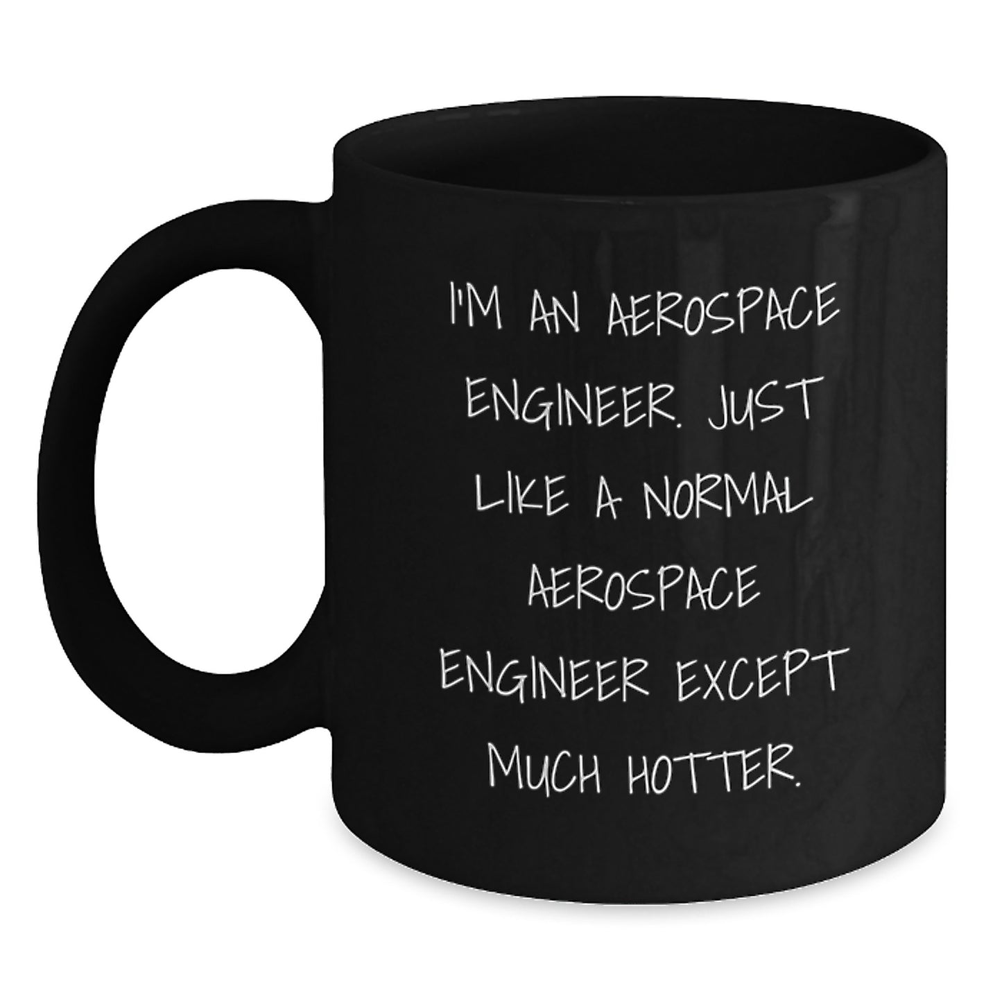 Aerospace Engineer Keepsake Black Coffee Mug Birthday Gift for Him - Main