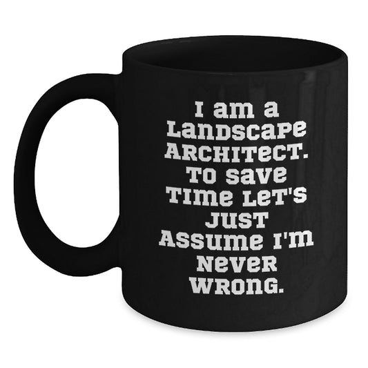 Funny Landscape Architect Gifts for Men Women, Unique Black Coffee Mug from Friends, Inspirational Quote for Graduation Unique Gifts - Main