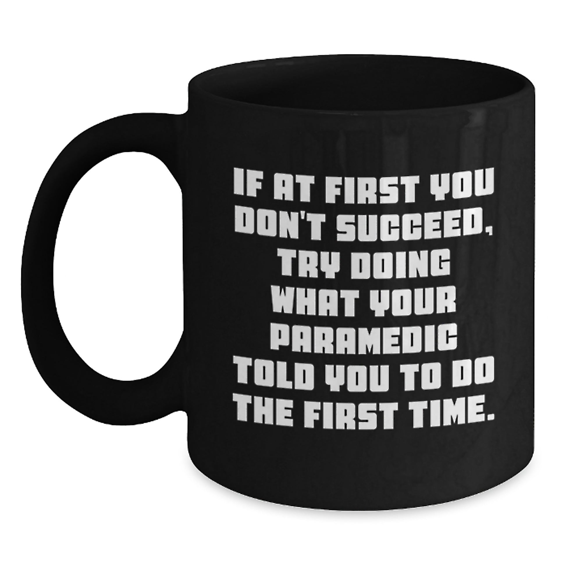 Funny Rescue Worker Gifts for Men, Women, and Coworkers - Black Coffee Mug, Valentine's Unique Gift Ideas from Rescue Worker Enthusiasts - Main