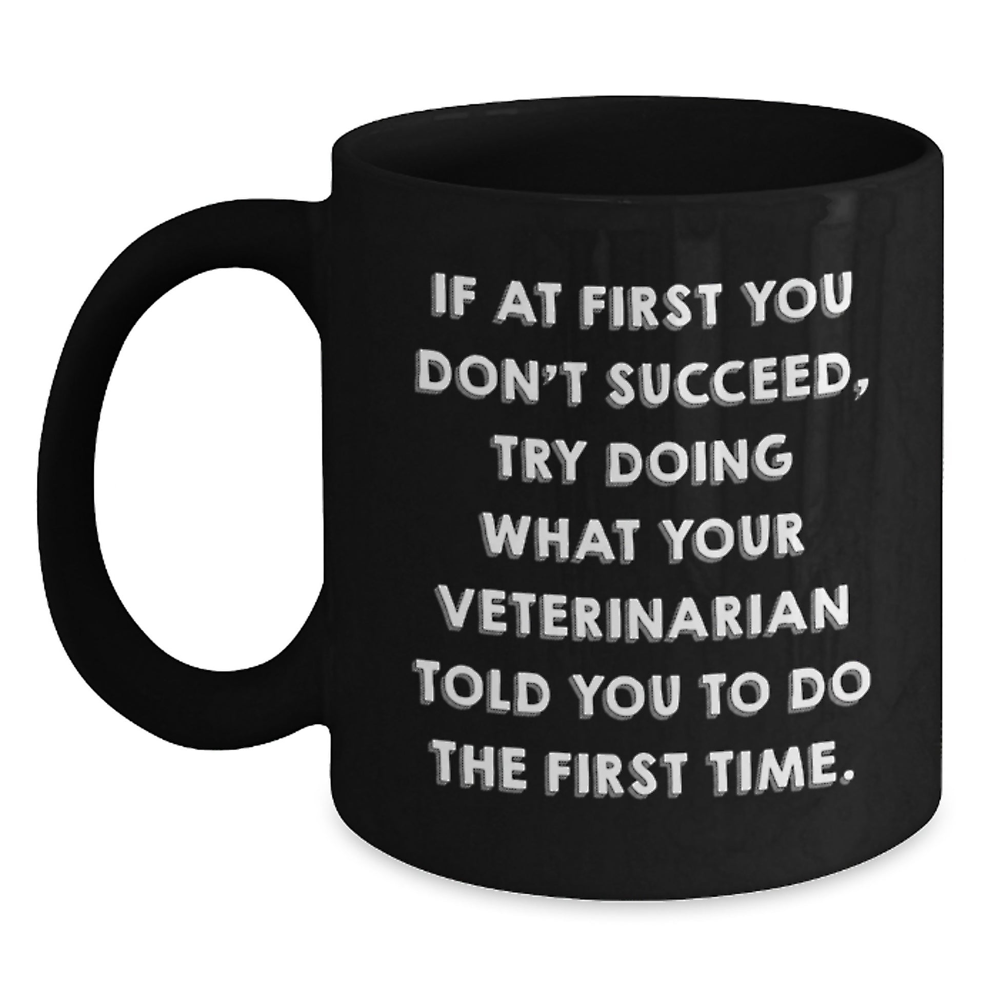 Funny Veterinarian Gifts for Men and Women, Valentine's Unique Gifts from Friends and Family, Black Coffee Mug - Main