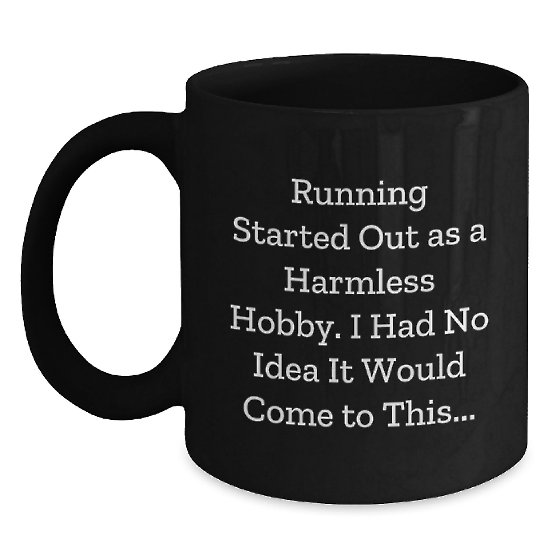 Funny Running Quotes Black Coffee Mugs Funny Running Gifts for Men Running Enthusiasts Gifts from Friends - Main