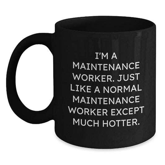 Funny Maintenance Worker Gifts, Unique Black Coffee Mugs for Maintenance Worker Friends, Funny Graduation Gifts from Family, Friends to Maintenance Worker Men and Women - Main