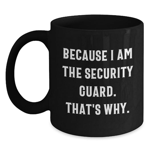 Funny Security Guard Coffee Mug Gifts for Him Birthday Unique Presents from Friends and Family - Main