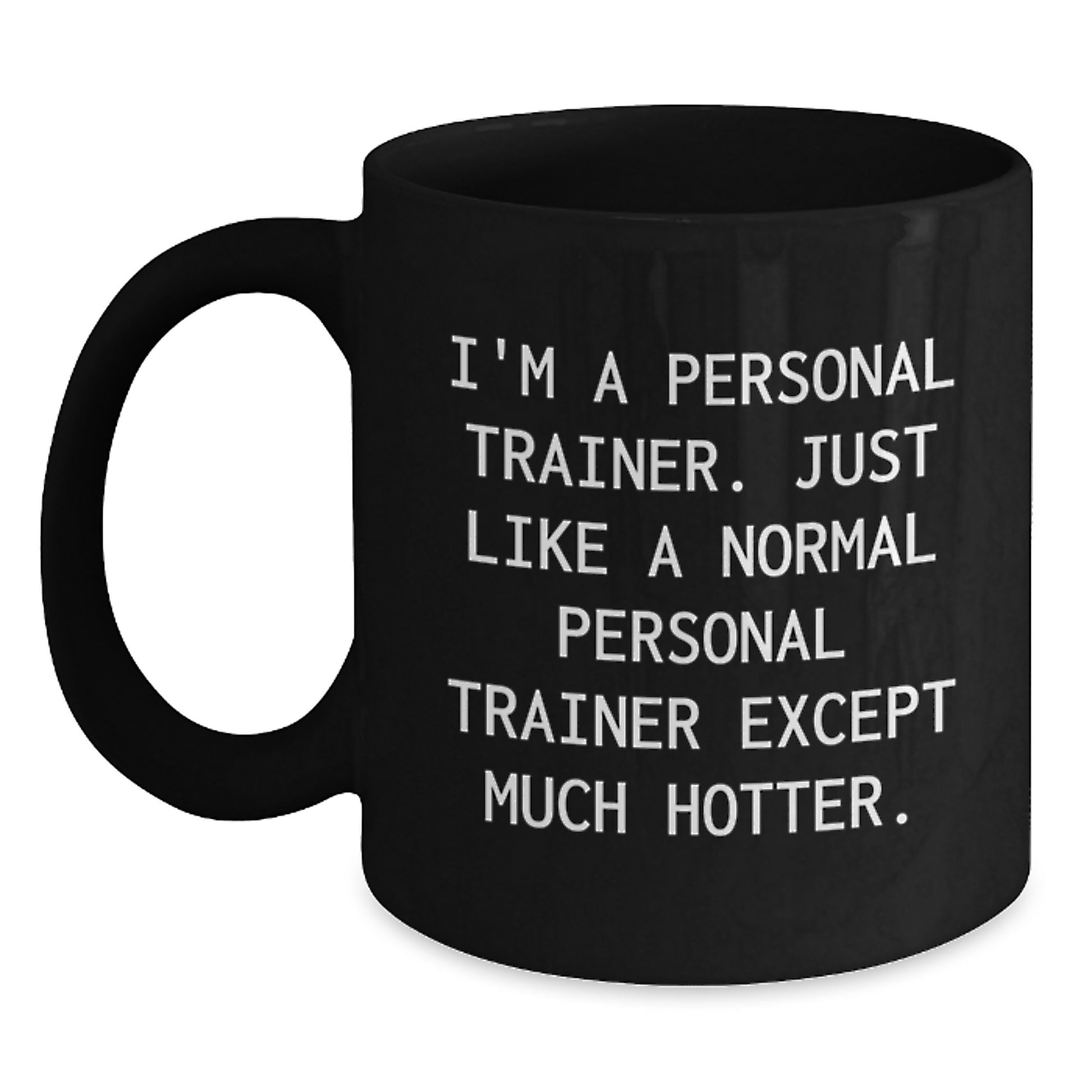 Funny Personal Trainer Gifts for Him, Unique Black Coffee Mug from Friends, Personal Trainer Christmas Unique Gifts - Main