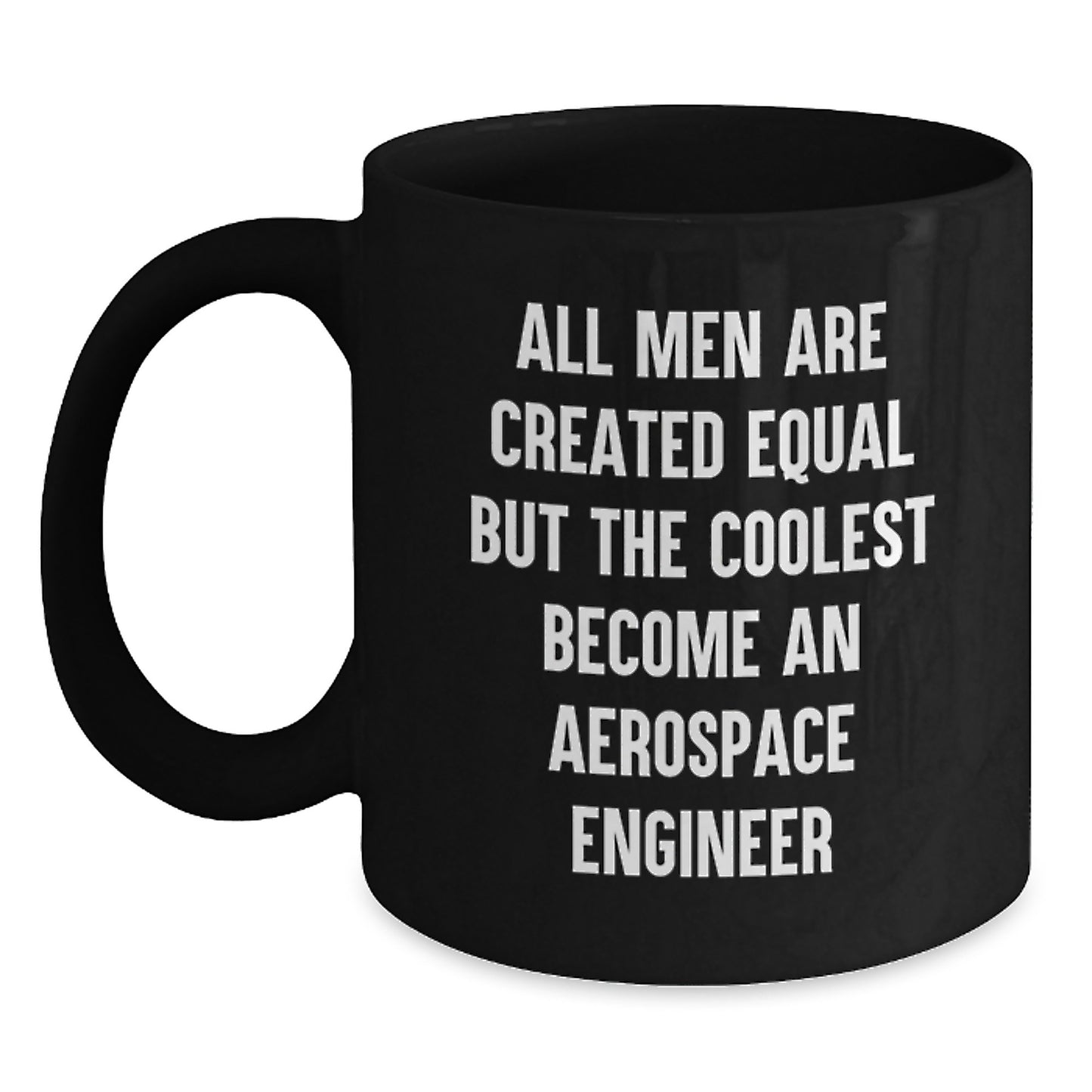 Birthday Gift for Her Aerospace Engineer Black Coffee Mug Present - Main