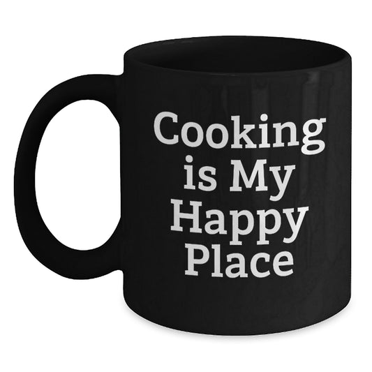 Funny Quote Black Coffee Mug Gifts for Cooking Lovers from Friends, Inspirational Gift for Graduation, 11oz or 15oz Ceramic Mug - Main