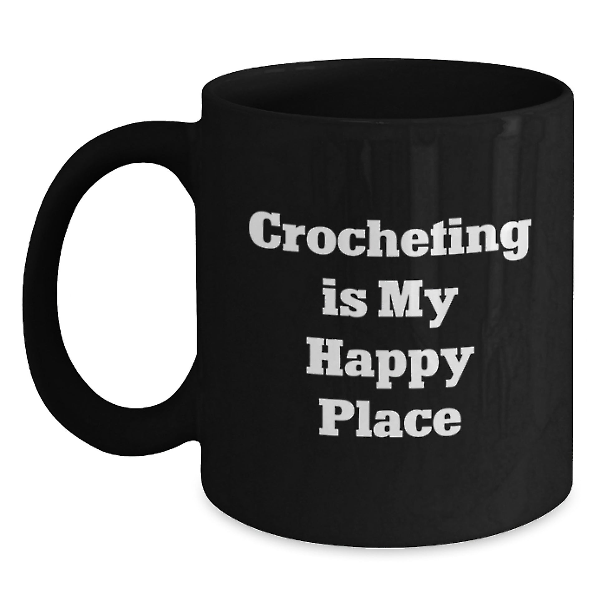Funny Crocheting Gifts for Friends and Family, Birthday Unique Crochet Mugs for Crocheting Enthusiasts, Gifts from Mom to Daughter, Black Coffee Mug - Main