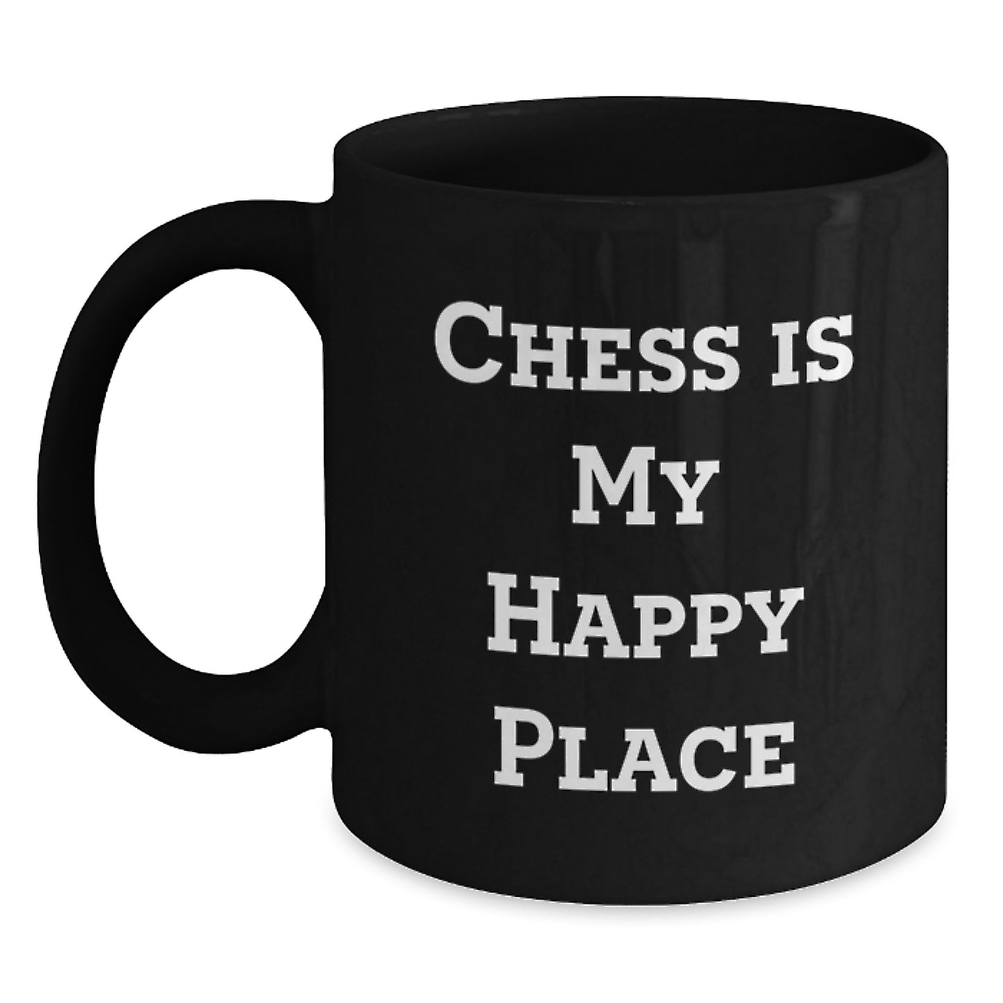 Birthday Gift Chess Mug for Her – Black Ceramic Present - Main