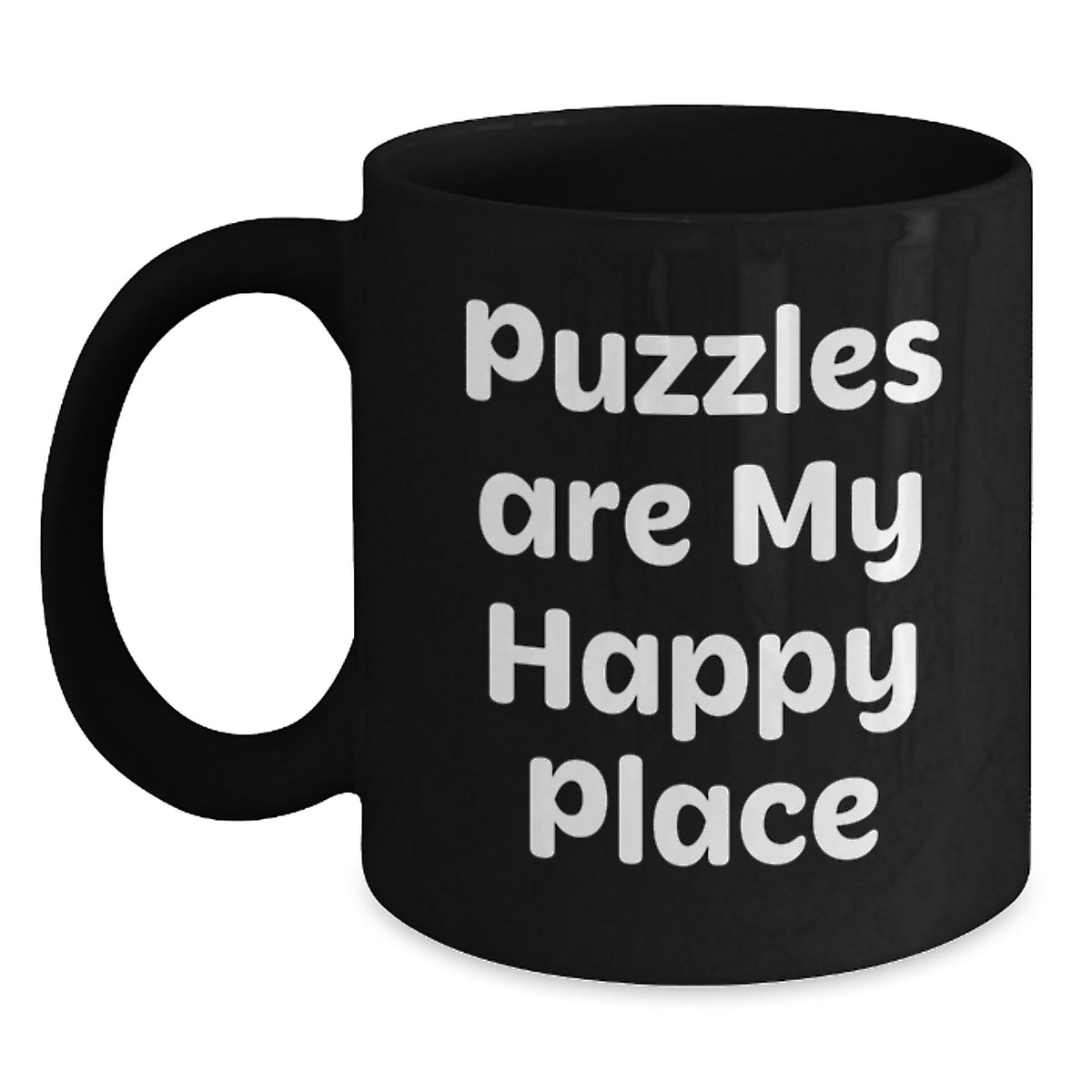 Funny Puzzle Lover Gifts from Women to Puzzles Enthusiasts, Birthday Unique Mugs with Puzzles Are My Happy Place Quote - Main