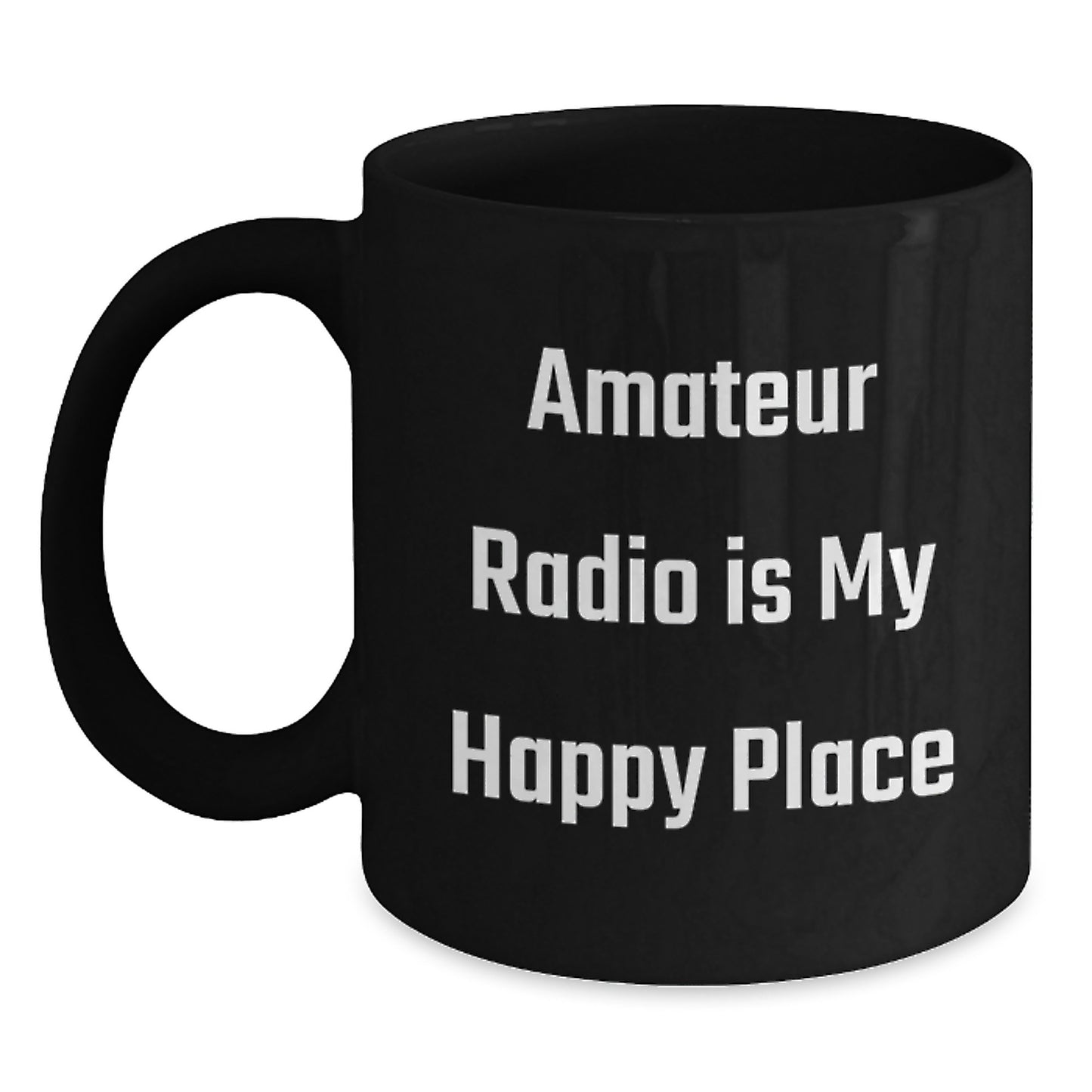 Amateur Radio Keepsake Mug for Him Birthday Gift Black 11oz Ceramic - Main