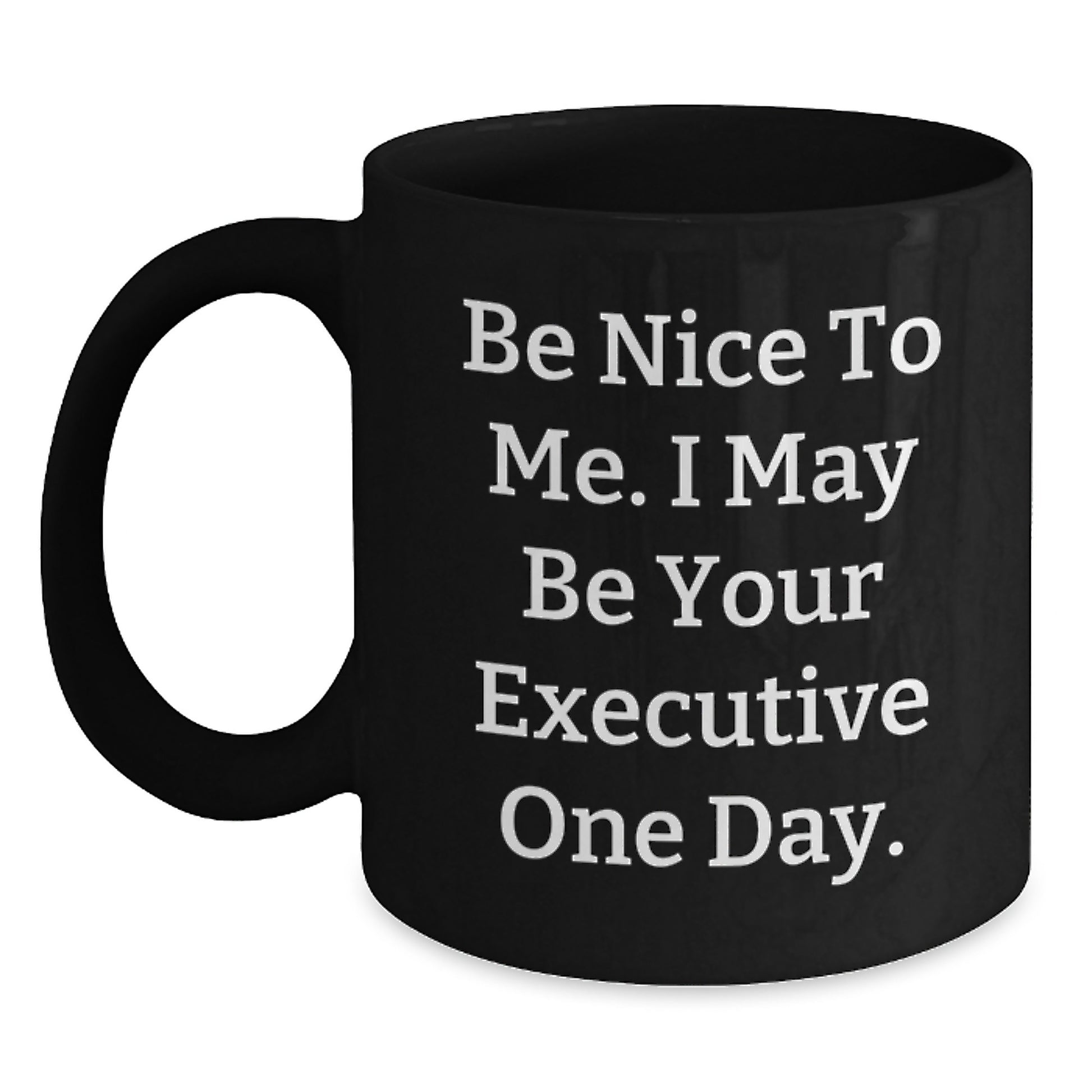 Funny Executive Gifts from Friends, Black Coffee Mugs with Inspirational Quote, Perfect for Executive Birthday Unique Gifts - Main