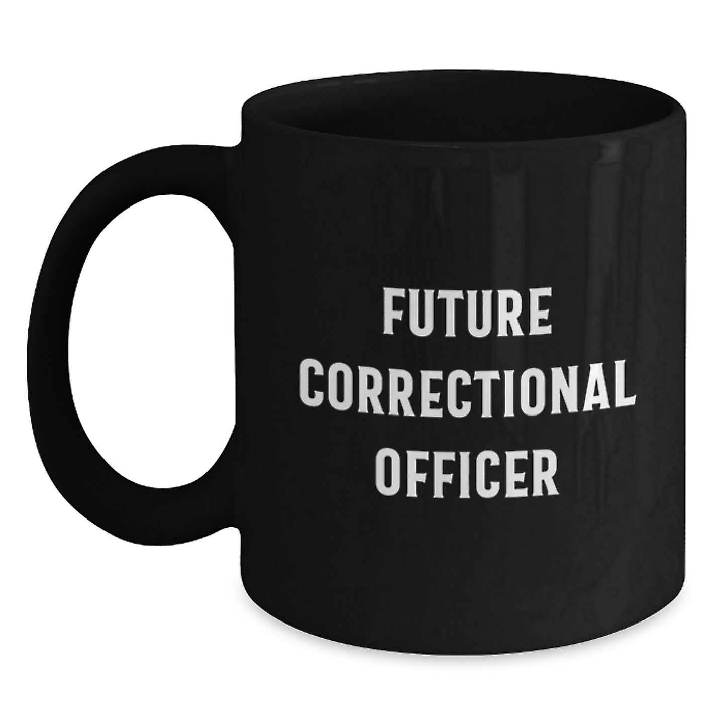Funny Future Correctional Officer Gift Black Coffee Mug Gifts from Friends and Family, Perfect for Correctional Officers Christmas Unique Presents - Main