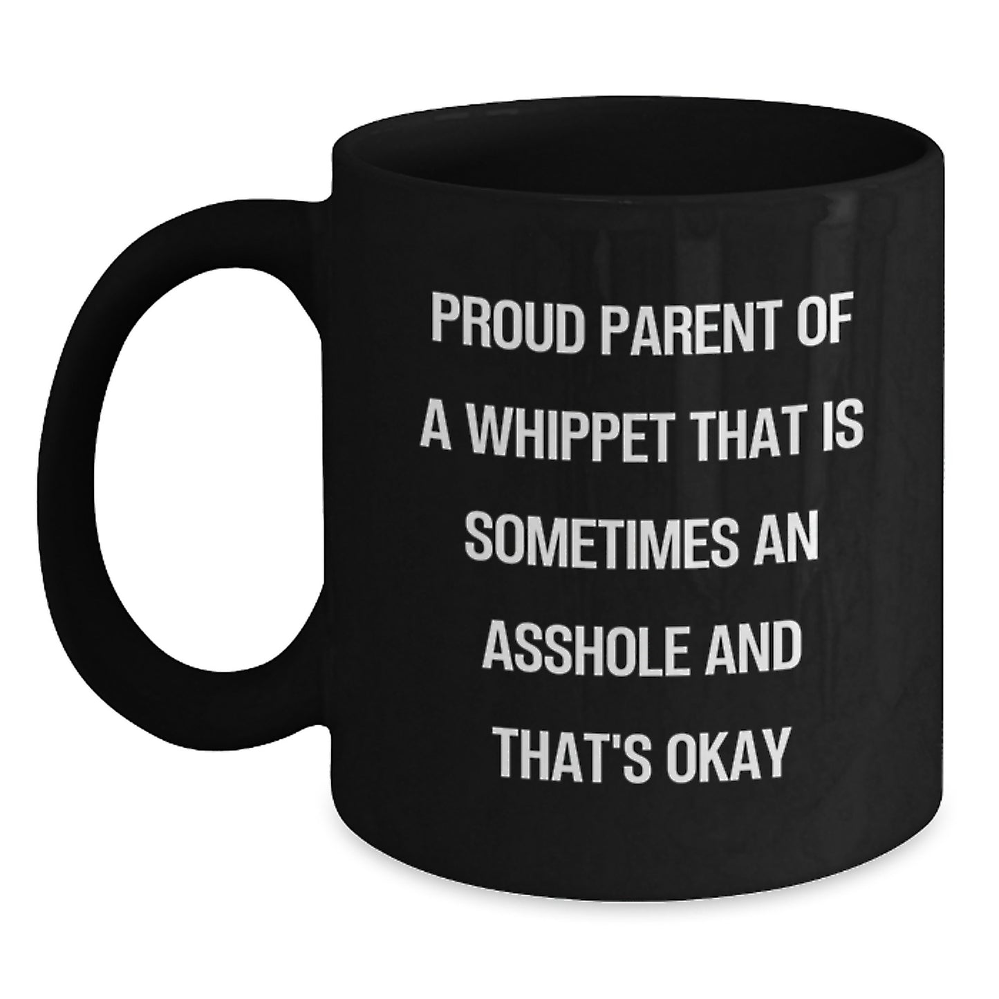 Whippet Owner Keepsake Black Coffee Mug Birthday Gift for Him - Main
