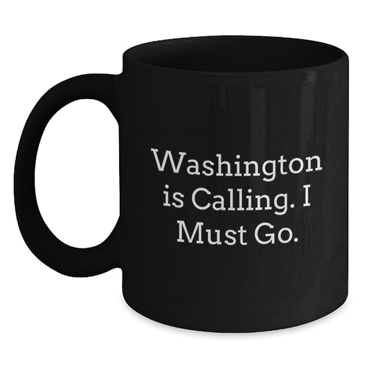 Washington State Gifts Funny Black Coffee Mugs Christmas Unique Presents from Friends to Men Women Family - Main
