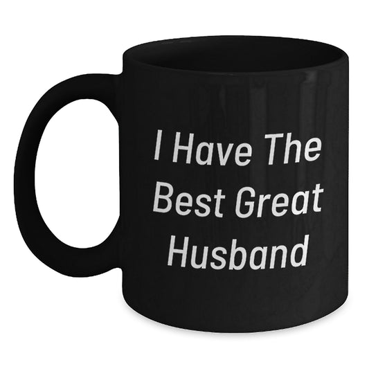 Funny Husband Coffee Mug, Ideal Gifts from Women to Husband, I Have The Best Husband Quote, Great Black Coffee Mug for Him - Main