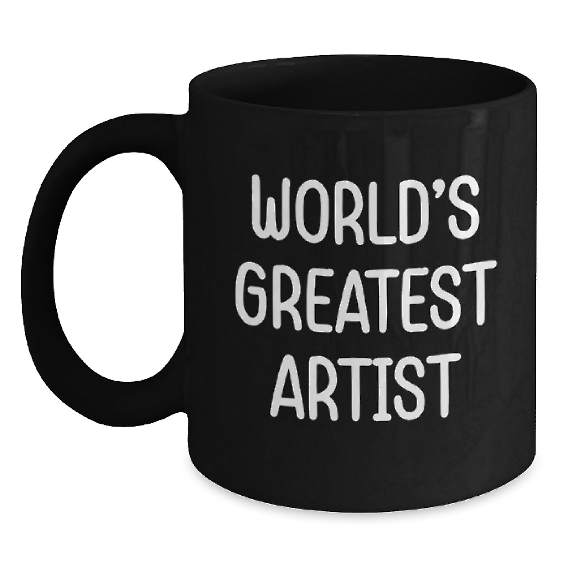 Funny Artist Gifts from Men, World's Greatest Artist Black Coffee Mug for Father's Day Unique Gifts - Main