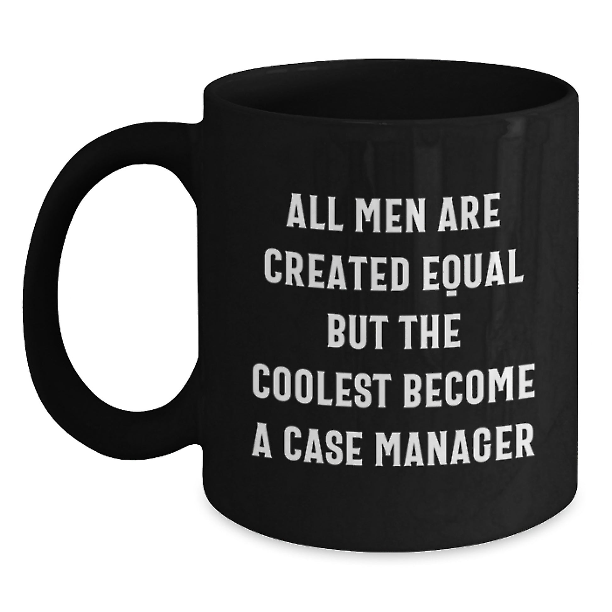 Birthday Gift for Her Case Manager Black Coffee Mug Present - Main