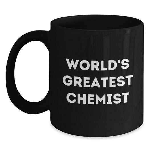 Funny Chemist Gifts for Men from World's Greatest Chemist Black Coffee Mugs, Birthday Unique Gifts for Chemist Friends - Main