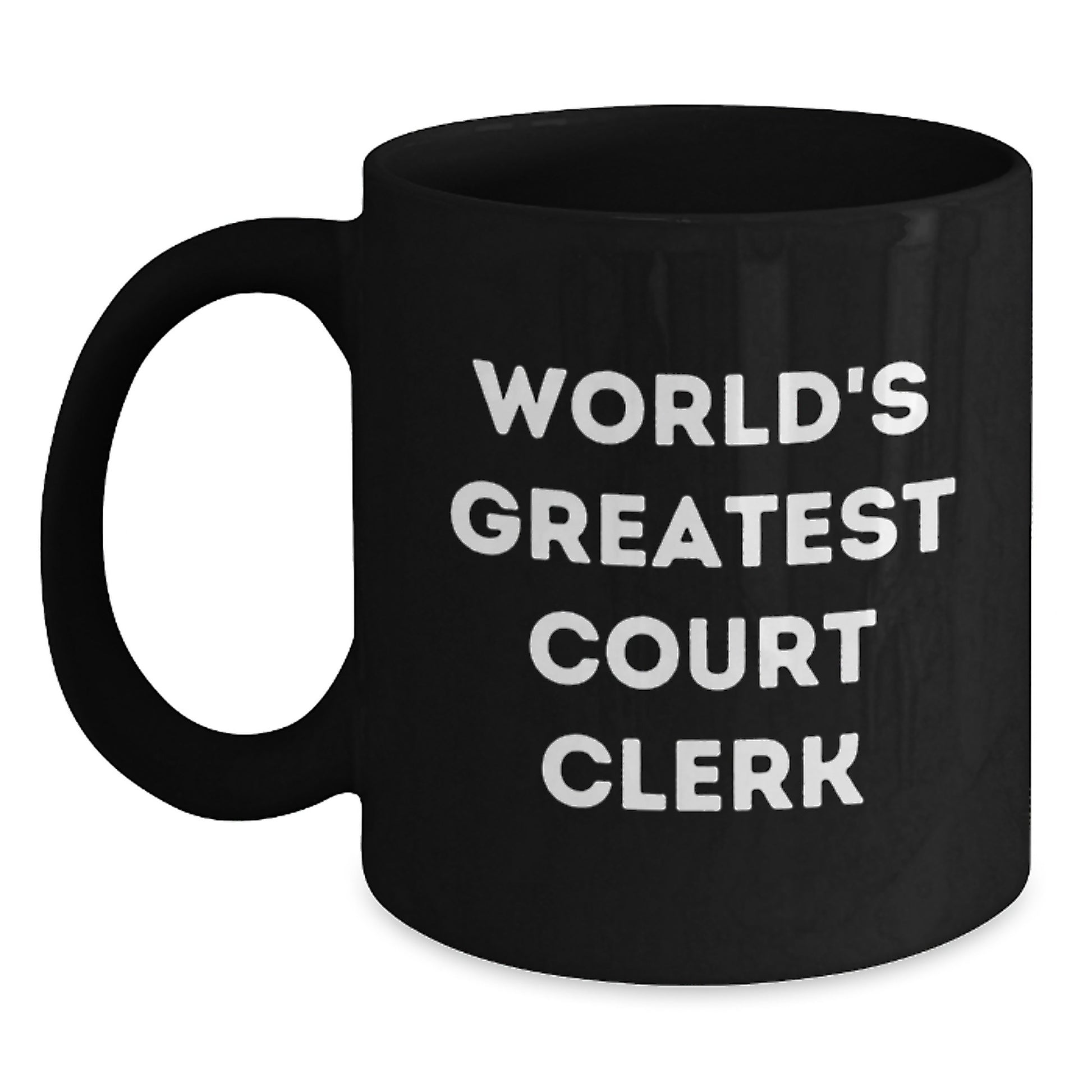 Court Clerk Keepsake Black Coffee Mug for Him Birthday Gift - Main
