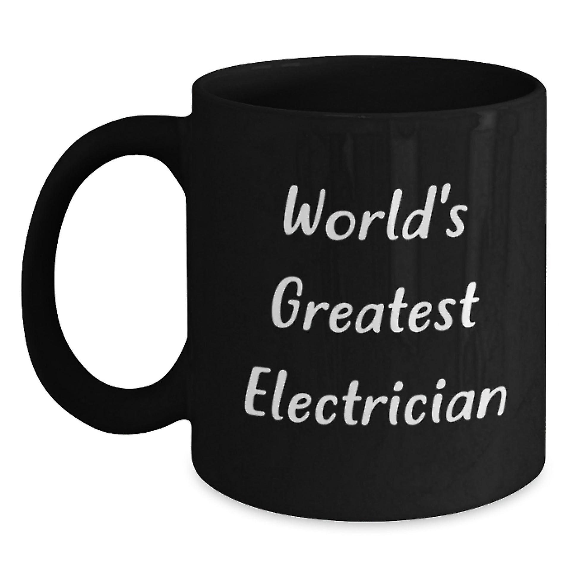 Funny Electrician Gifts for Men, Birthday Unique Gifts from Friends, World's Greatest Electrician Black Coffee Mug - Main
