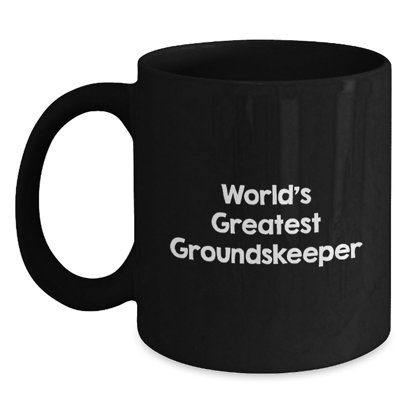 Funny groundskeeper Gifts from Friends, Unique Black Coffee Mug for groundskeeper Dad on Father's Day, Quote: 'World's Greatest groundskeeper' - Main