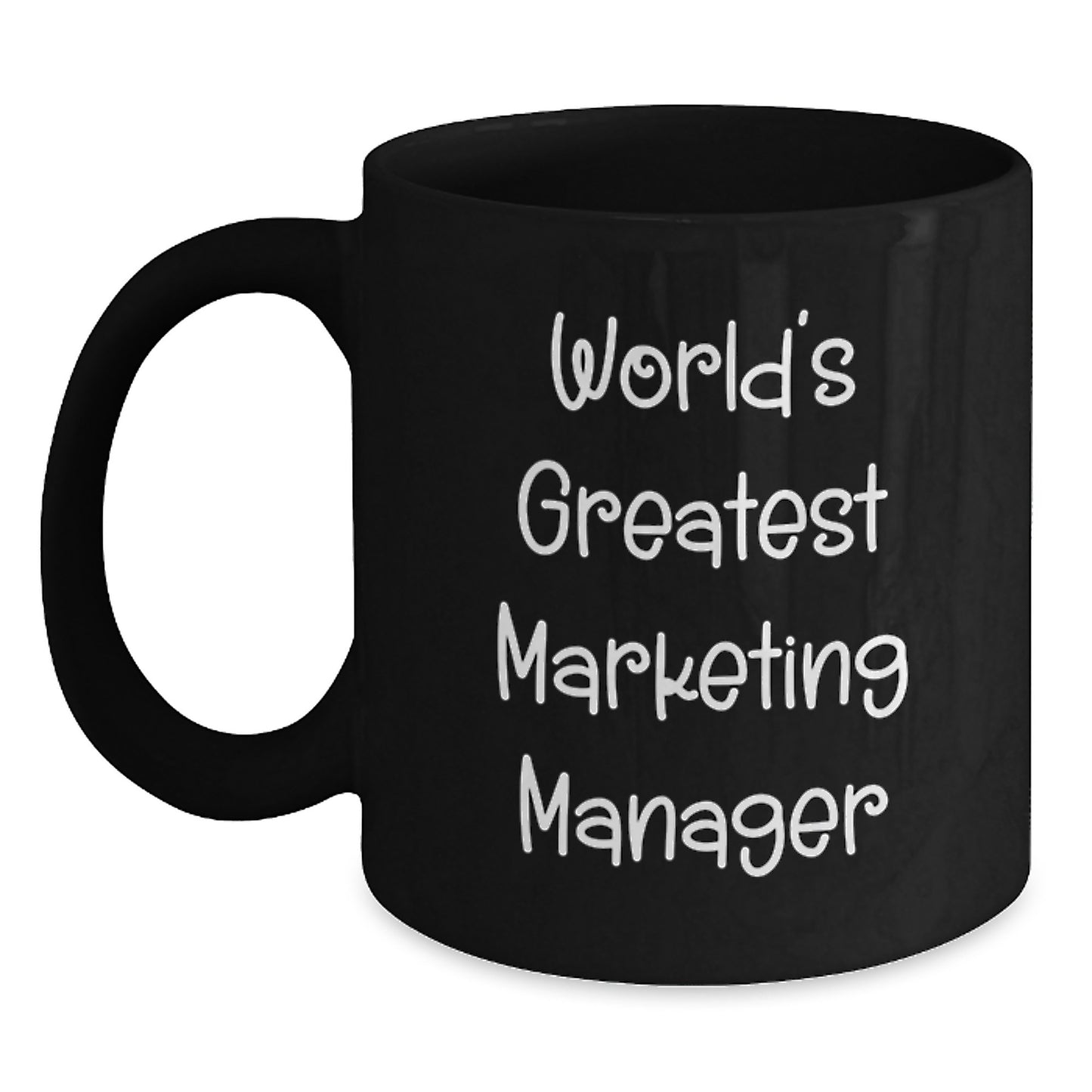 Funny Quote Marketing Manager Mug Gifts from Friends and Family for Christmas Unique Mugs - 'Worlds Greatest Marketing Manager', Black Coffee Mug, Perfect for Marketing Manager Enthusiasts - Main