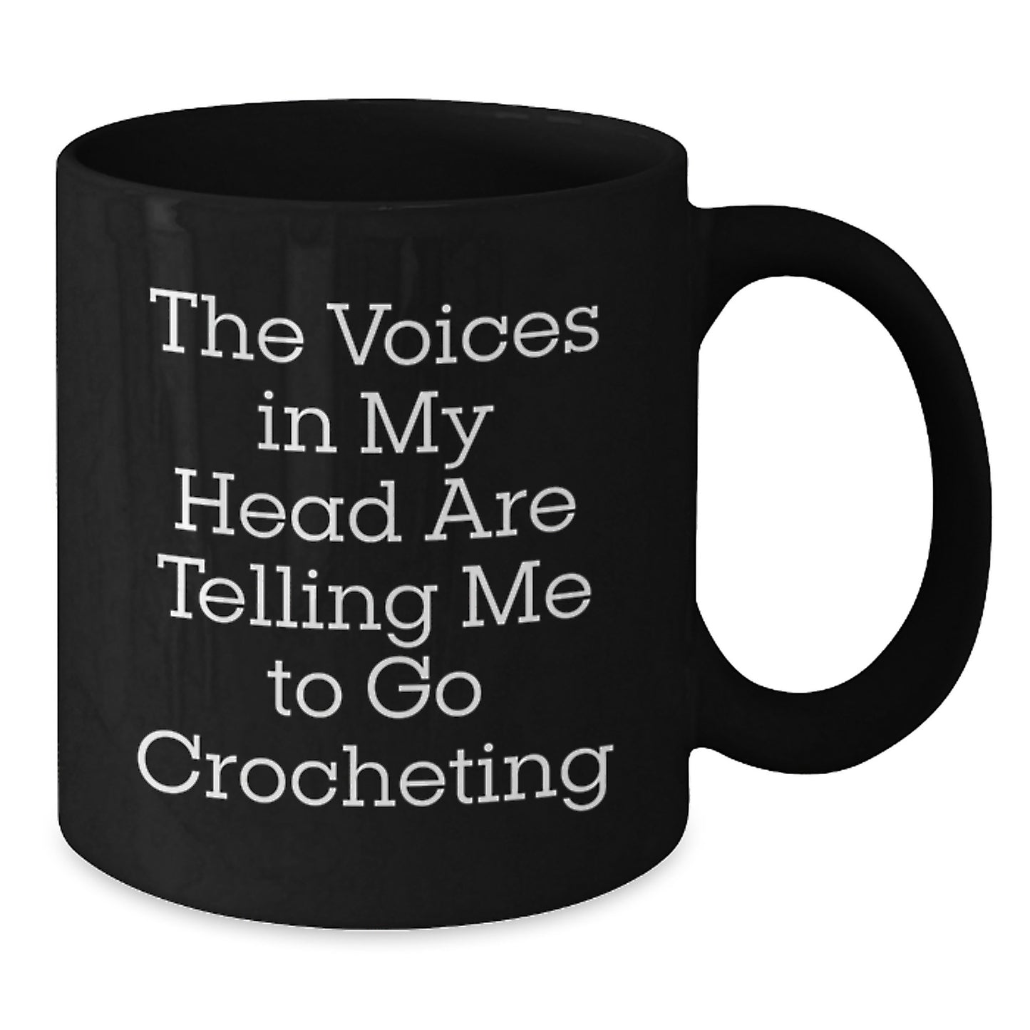 Funny Crocheting Inspirational Quotes Gifts for Crocheting Lovers Black Coffee Mug Black Ceramic Mug Gifts from Friends for Graduation Unique Gifts - Additional