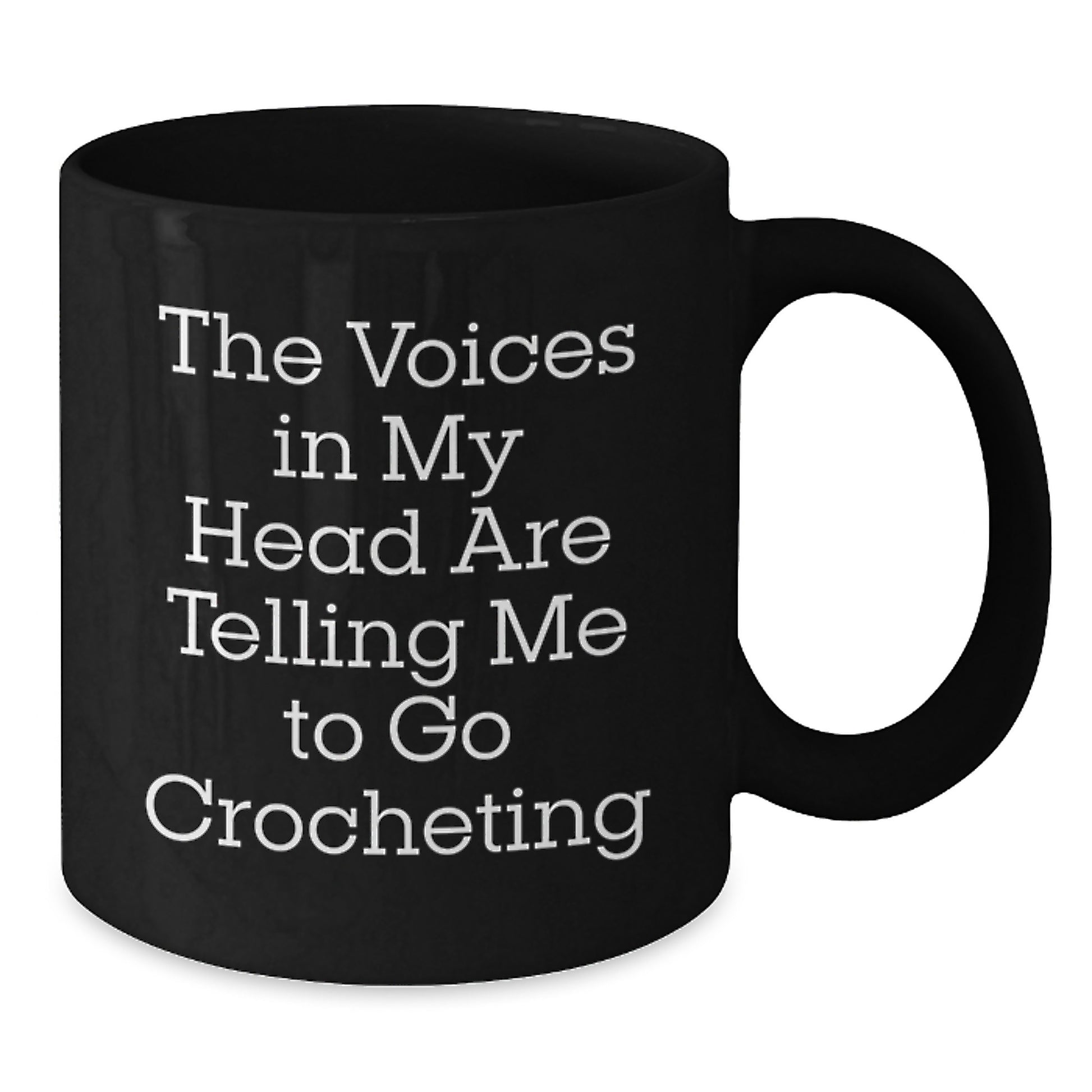 Funny Crocheting Inspirational Quotes Gifts for Crocheting Lovers Black Coffee Mug Black Ceramic Mug Gifts from Friends for Graduation Unique Gifts - Additional